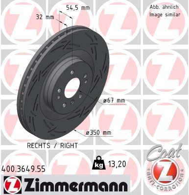 Zimmermann 400.3649.55 - Brzdový kotúč -