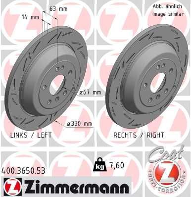 Zimmermann 400.3650.53 - Brzdový kotúč -