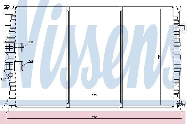 Nissens 63714 - Chladič vody -