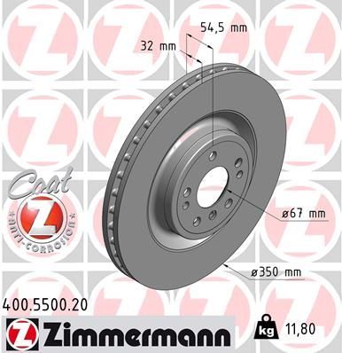 Zimmermann 400.5500.20 - Brzdový kotúč -