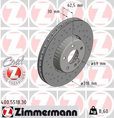 Zimmermann 400.5518.30 - Brzdový kotúč -
