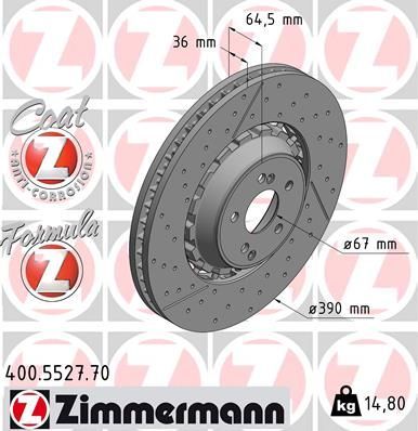 Zimmermann 400.5527.70 - Brzdový kotúč -