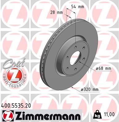 Zimmermann 400.5535.20 - Brzdový kotúč -