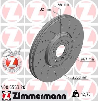 Zimmermann 400.5553.20 - Brzdový kotúč -