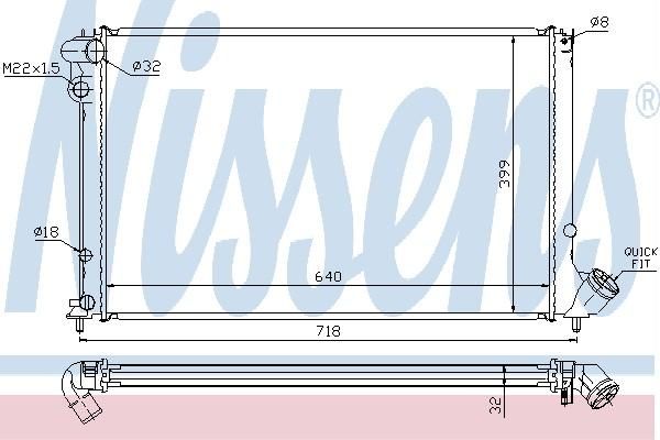 Nissens 63732A - Chladič vody -