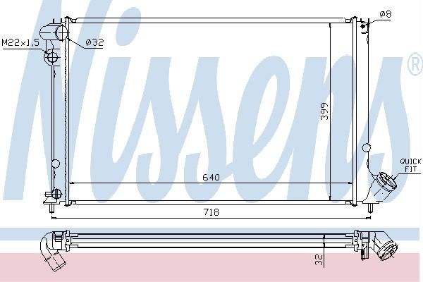 Nissens 63733A - Chladič vody -