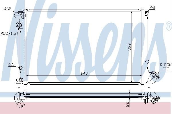 Nissens 63738 - Chladič vody -