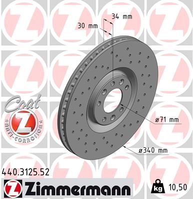 Zimmermann 440.3125.52 - Brzdový kotúč -