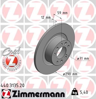 Zimmermann 440.3135.20 - Brzdový kotúč -