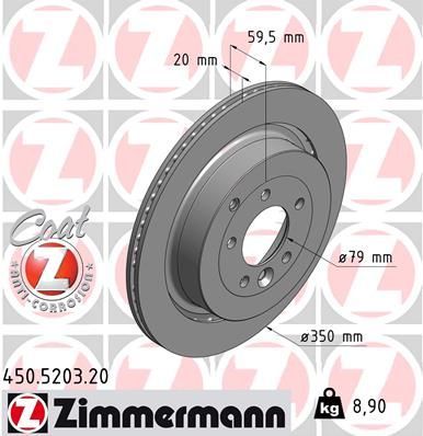 Zimmermann 450.5203.20 - Brzdový kotúč -