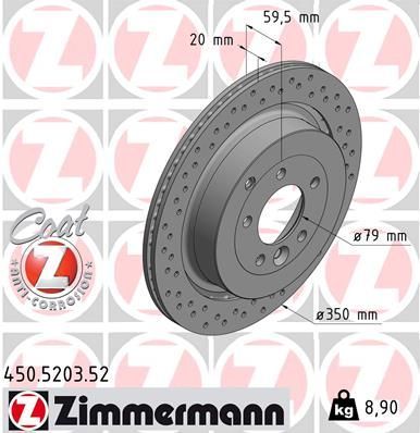 Zimmermann 450.5203.52 - Brzdový kotúč -
