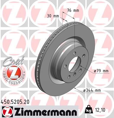Zimmermann 450.5205.20 - Brzdový kotúč -