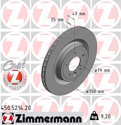 Zimmermann 450.5214.20 - Brzdový kotúč -