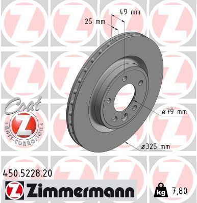 Zimmermann 450.5228.20 - Brzdový kotúč -