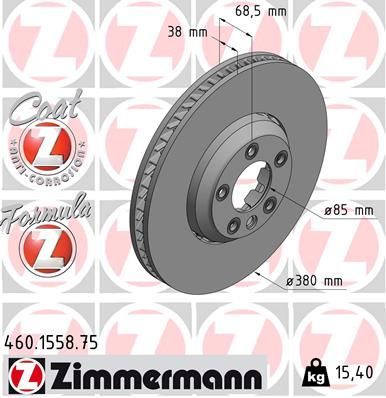 Zimmermann 460.1558.75 - Brzdový kotúč -