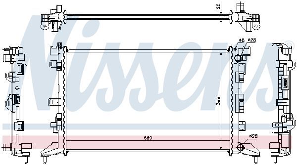 Nissens 637602 - Chladič vody -