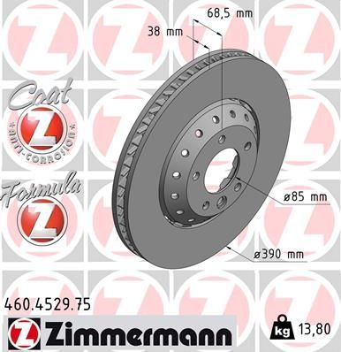 Zimmermann 460.4529.75 - Brzdový kotúč -