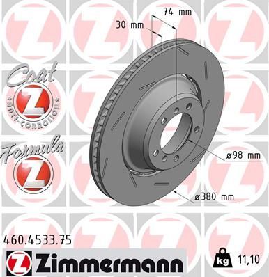 Zimmermann 460.4533.75 - Brzdový kotúč -