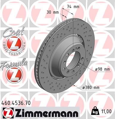 Zimmermann 460.4536.70 - Brzdový kotúč -