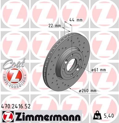 Zimmermann 470.2416.52 - Brzdový kotúč -