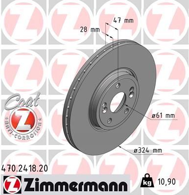 Zimmermann 470.2418.20 - Brzdový kotúč -