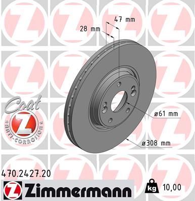 Zimmermann 470.2427.20 - Brzdový kotúč -