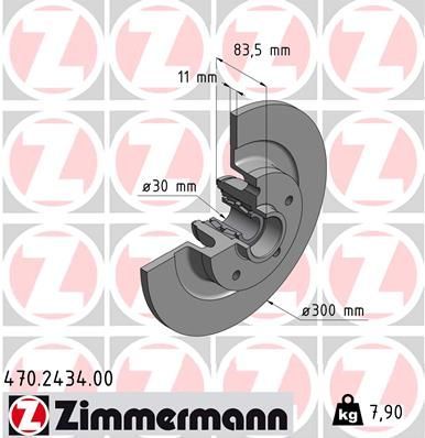 Zimmermann 470.2434.00 - Brzdový kotúč -