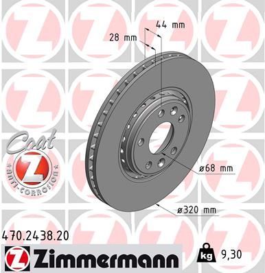 Zimmermann 470.2438.20 - Brzdový kotúč -