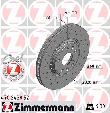 Zimmermann 470.2438.52 - Brzdový kotúč -