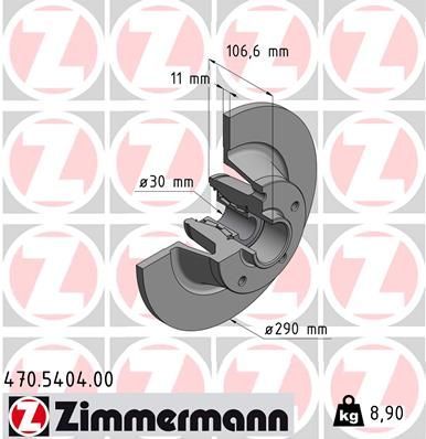 Zimmermann 470.5404.00 - Brzdový kotúč -