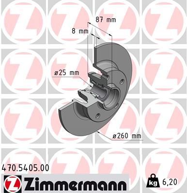 Zimmermann 470.5405.00 - Brzdový kotúč -