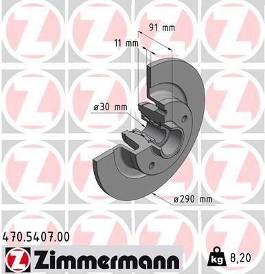 Zimmermann 470.5407.00 - Brzdový kotúč -