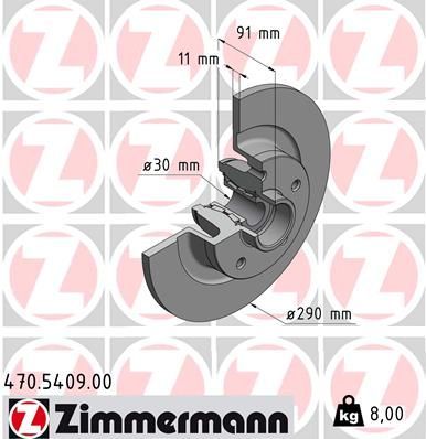 Zimmermann 470.5409.00 - Brzdový kotúč -