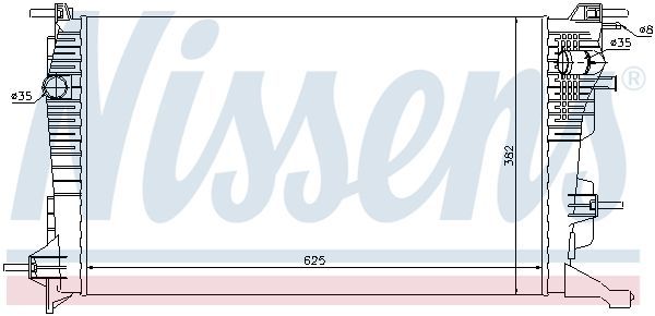 Nissens 637608 - Chladič vody -