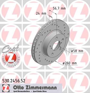 Zimmermann 530.2456.52 - Brzdový kotúč -