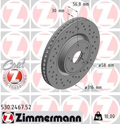 Zimmermann 530.2467.52 - Brzdový kotúč -
