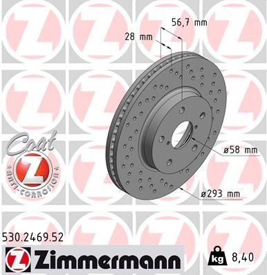 Zimmermann 530.2469.52 - Brzdový kotúč -