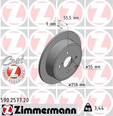 Zimmermann 590.2577.20 - Brzdový kotúč -