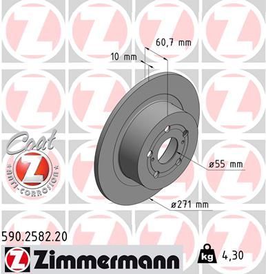 Zimmermann 590.2582.20 - Brzdový kotúč -