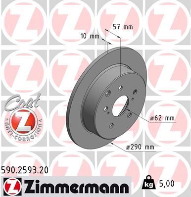 Zimmermann 590.2593.20 - Brzdový kotúč -
