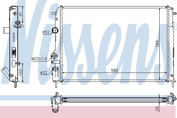 Nissens 63766A - Chladič vody -