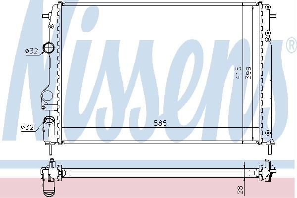 Nissens 63767 - Chladič vody -