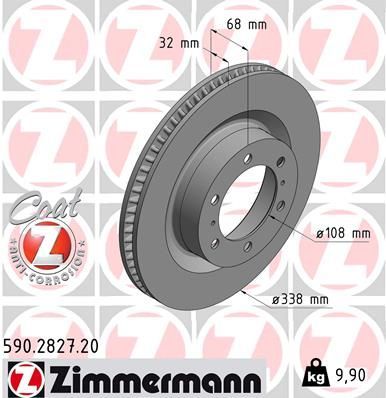 Zimmermann 590.2827.20 - Brzdový kotúč -