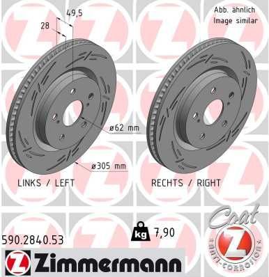 Zimmermann 590.2840.53 - Brzdový kotúč -