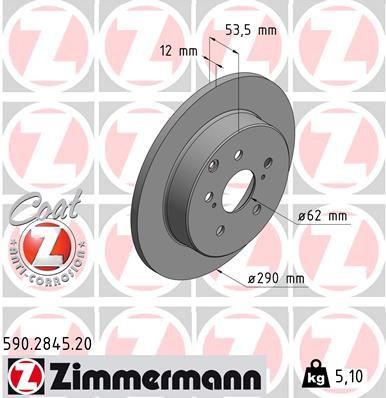 Zimmermann 590.2845.20 - Brzdový kotúč -