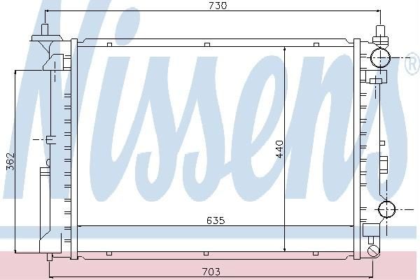 Nissens 63774 - Chladič vody -
