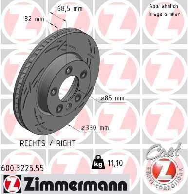 Zimmermann 600.3225.55 - Brzdový kotúč -