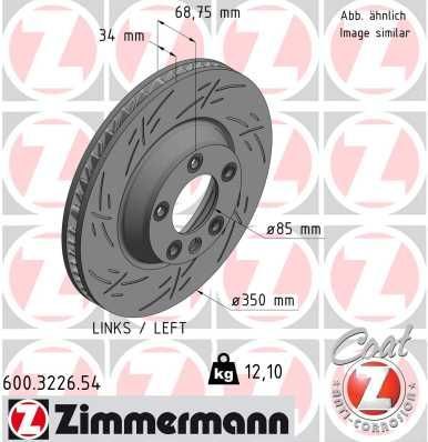 Zimmermann 600.3226.54 - Brzdový kotúč -