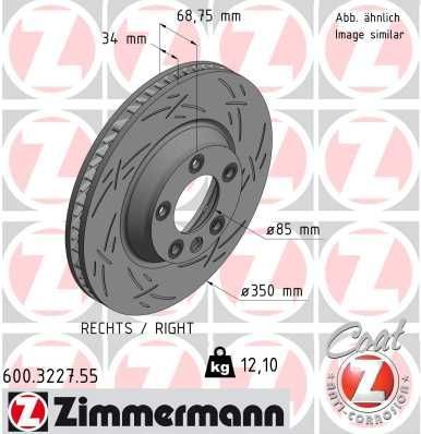 Zimmermann 600.3227.55 - Brzdový kotúč -