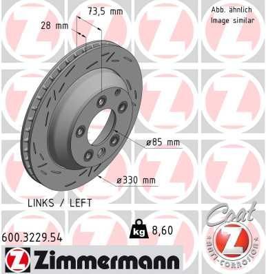 Zimmermann 600.3229.54 - Brzdový kotúč -